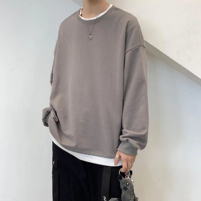 Oversized Mock Two-Piece Long-Sleeve Tee