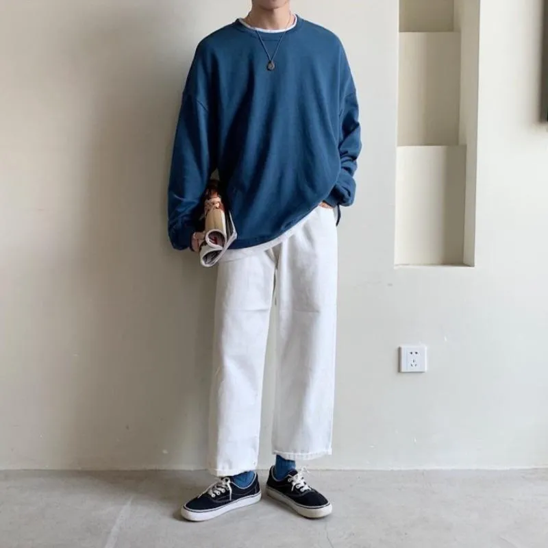 Oversized Mock Two-Piece Long-Sleeve Tee