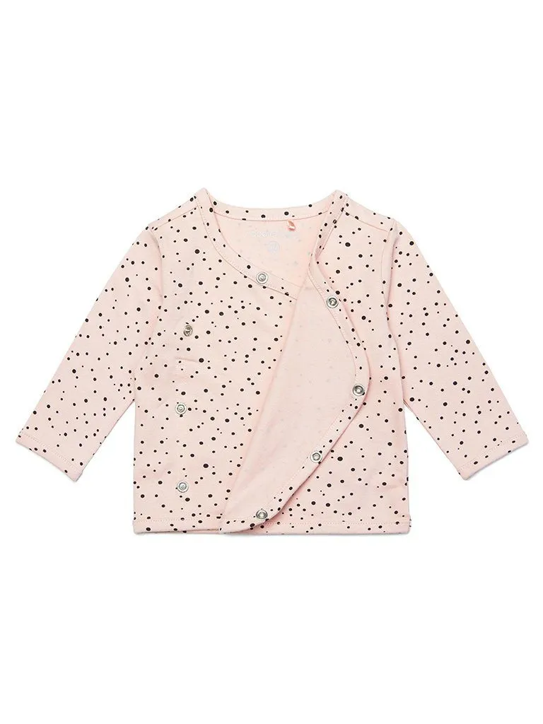 Polkadot Peach Pink Top - Organic Cotton