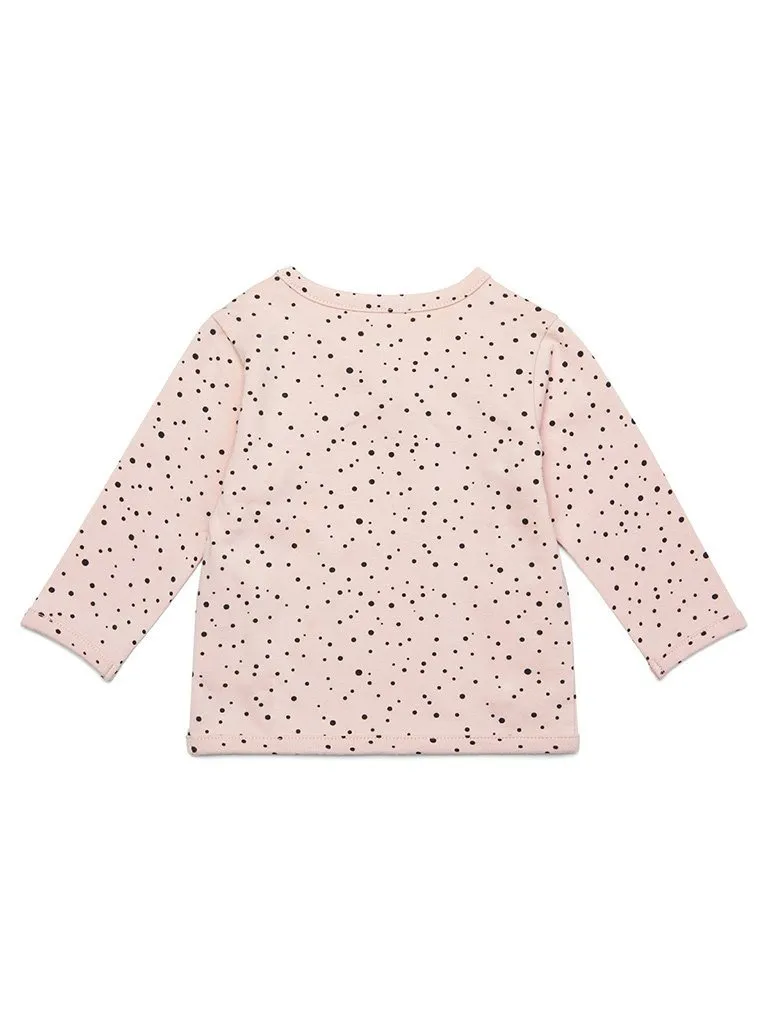 Polkadot Peach Pink Top - Organic Cotton