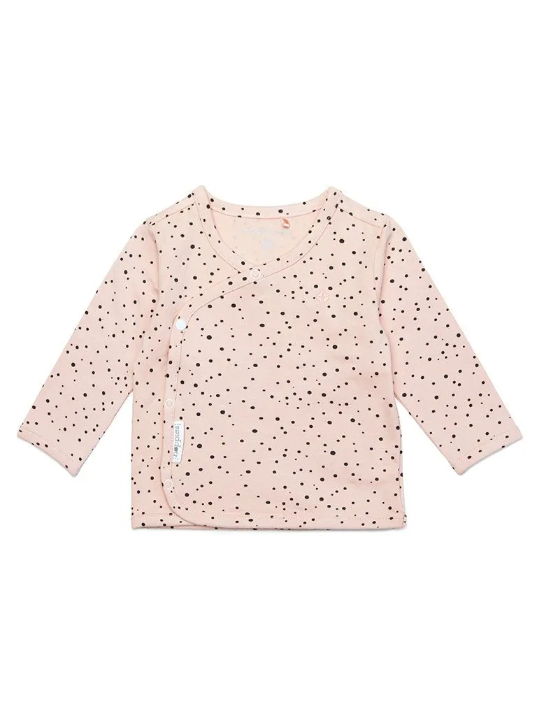 Polkadot Peach Pink Top - Organic Cotton