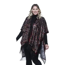 Rose Burnout Kimono Wrap