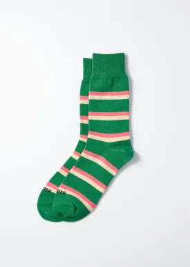 Rugby Stripe Socks - Green