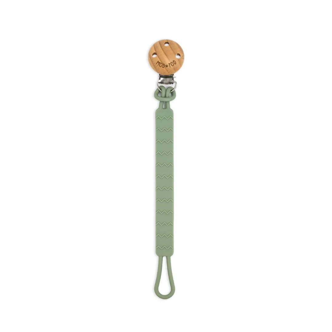 Silicone Pacifier Clip | Sage