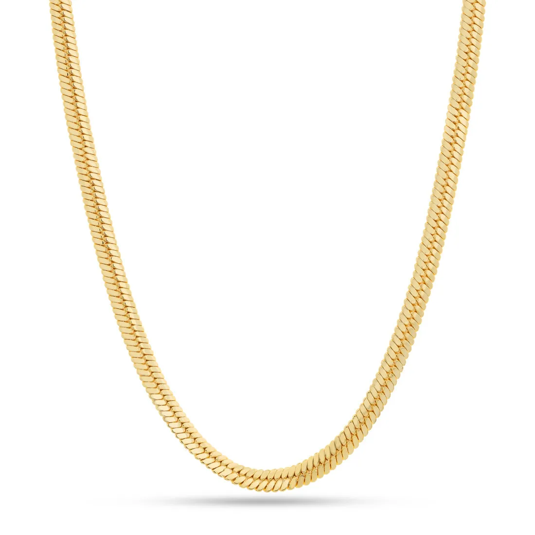 Solid Gold 10mm Thick Herringbone Chain