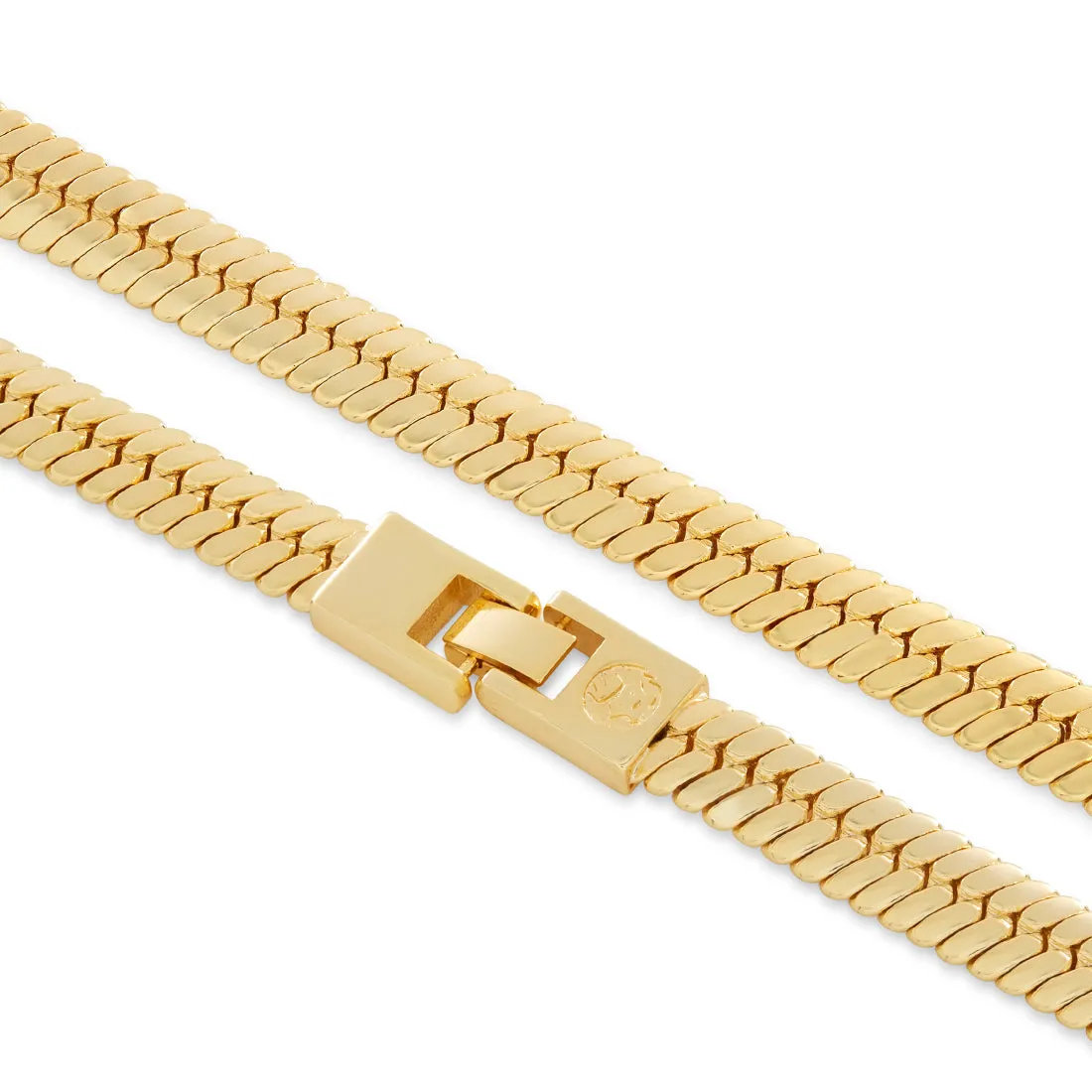 Solid Gold 10mm Thick Herringbone Chain