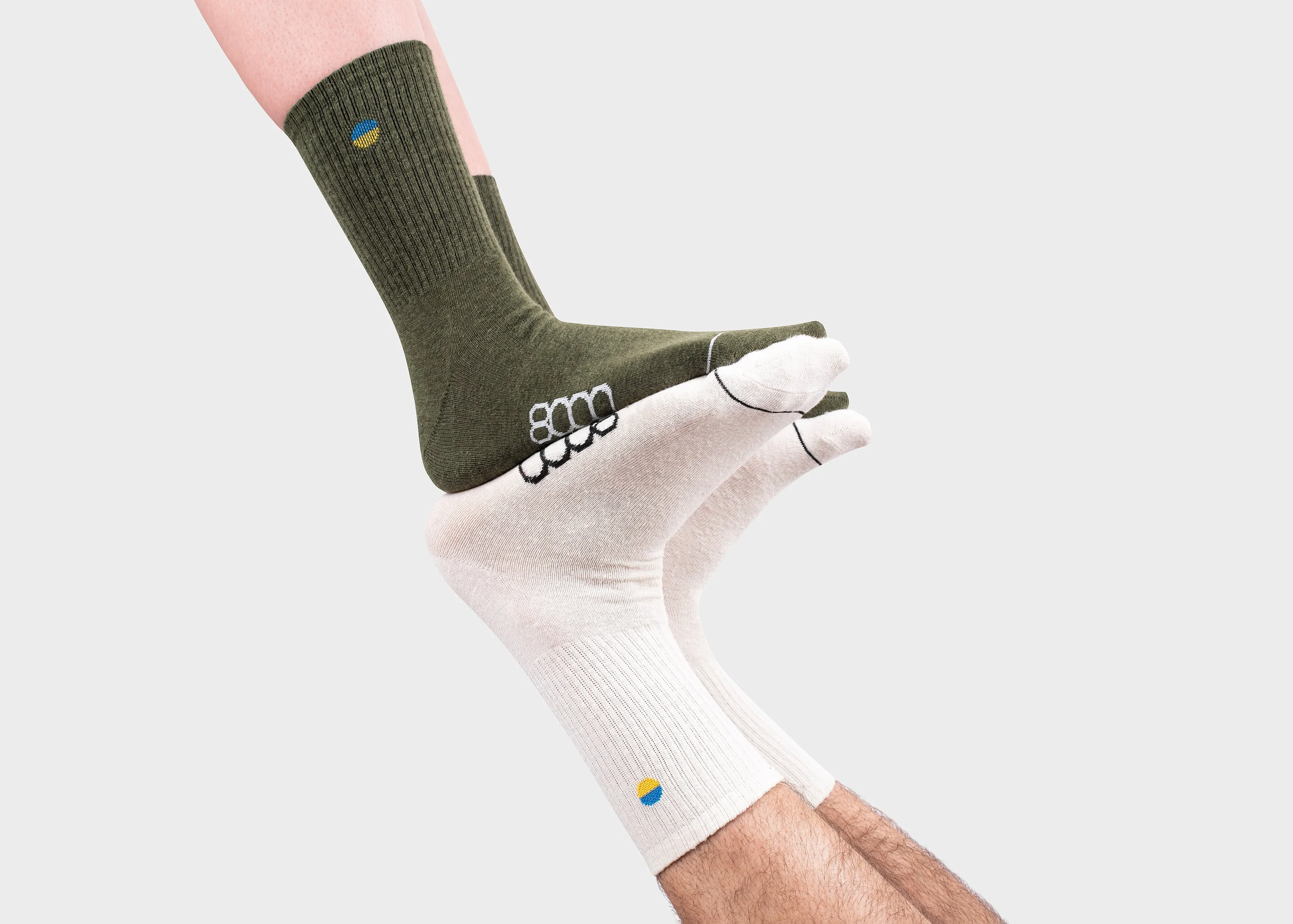 Ukraine Crew Socks Beige