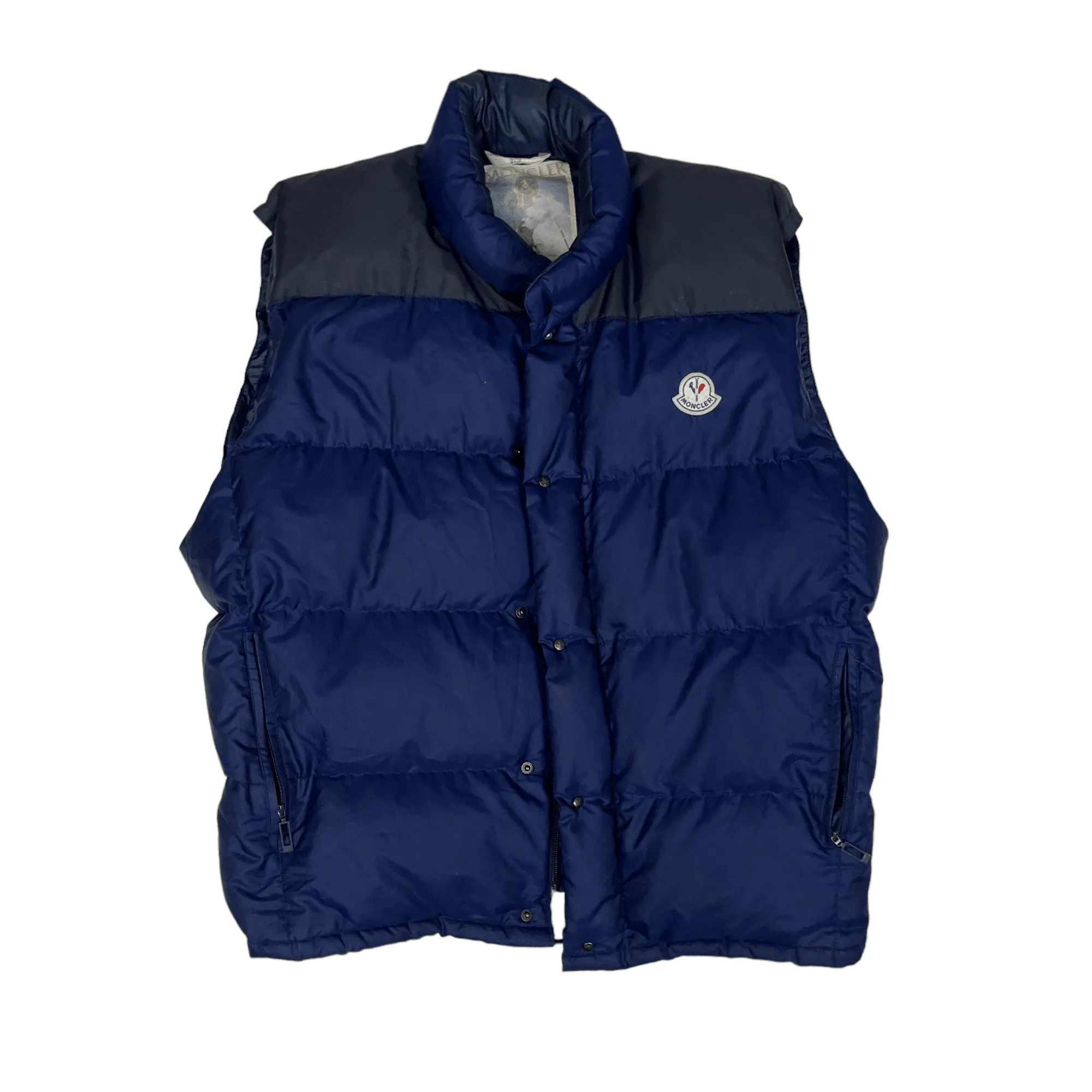 Vintage 90s Navy Blue Moncler Puffer Gilet - Extra Large