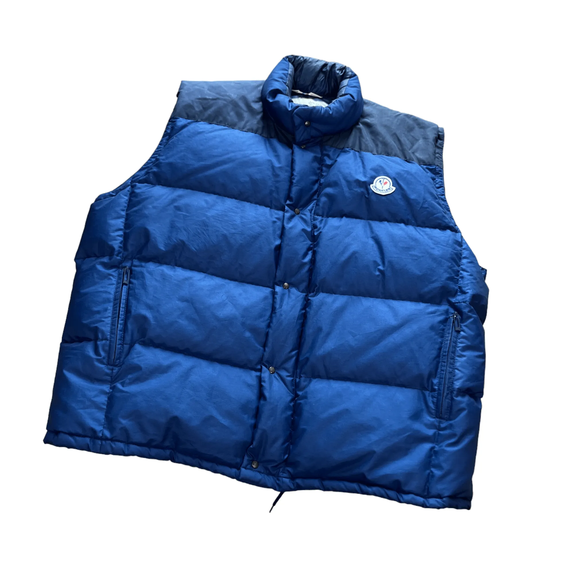 Vintage 90s Navy Blue Moncler Puffer Gilet - Extra Large