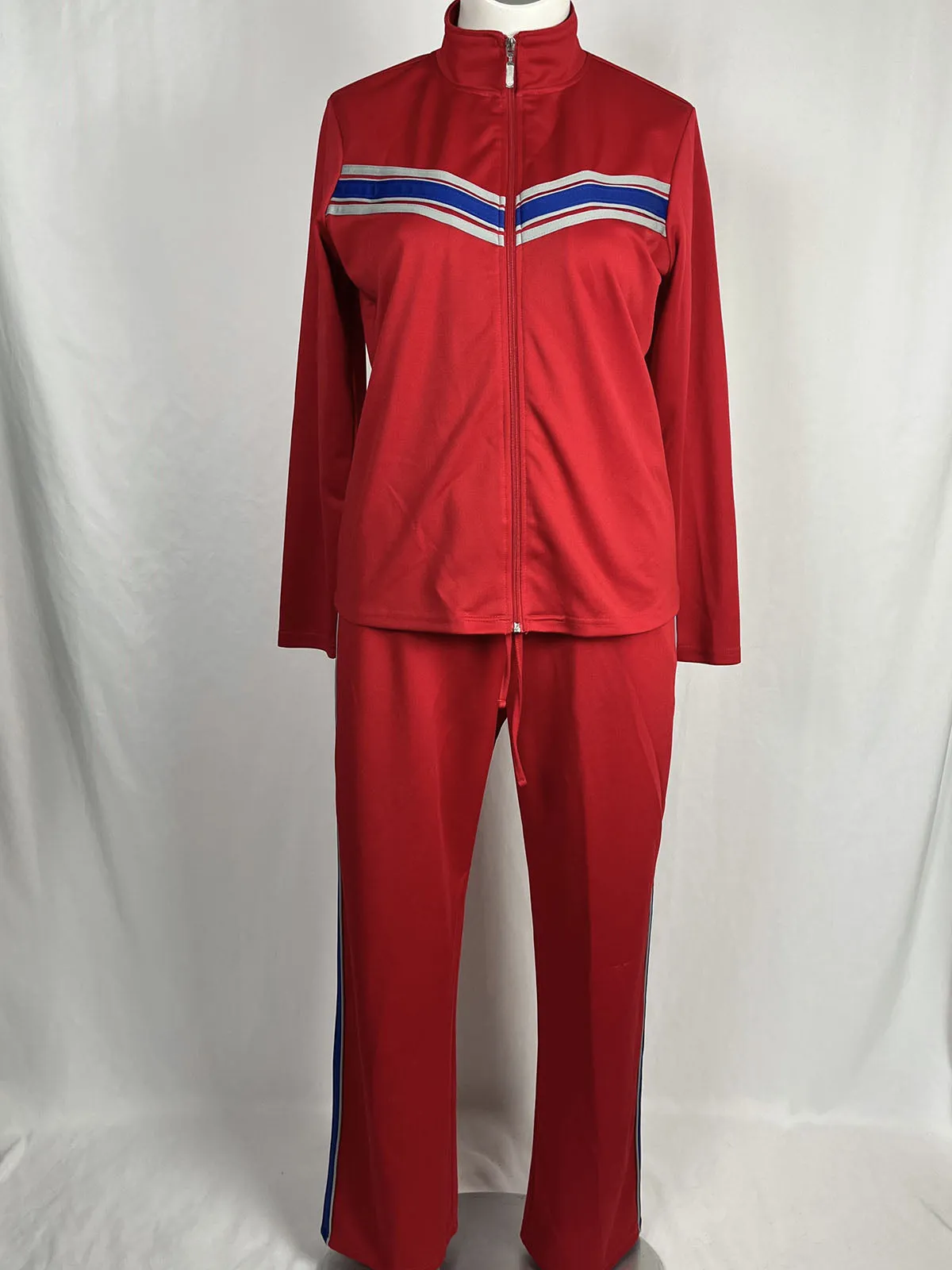 Vintage metrostyle Size XLT (16T) Red & Navy Striped Tracksuit