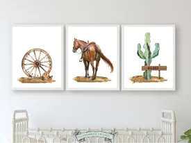 Western Horse Nursery Prints