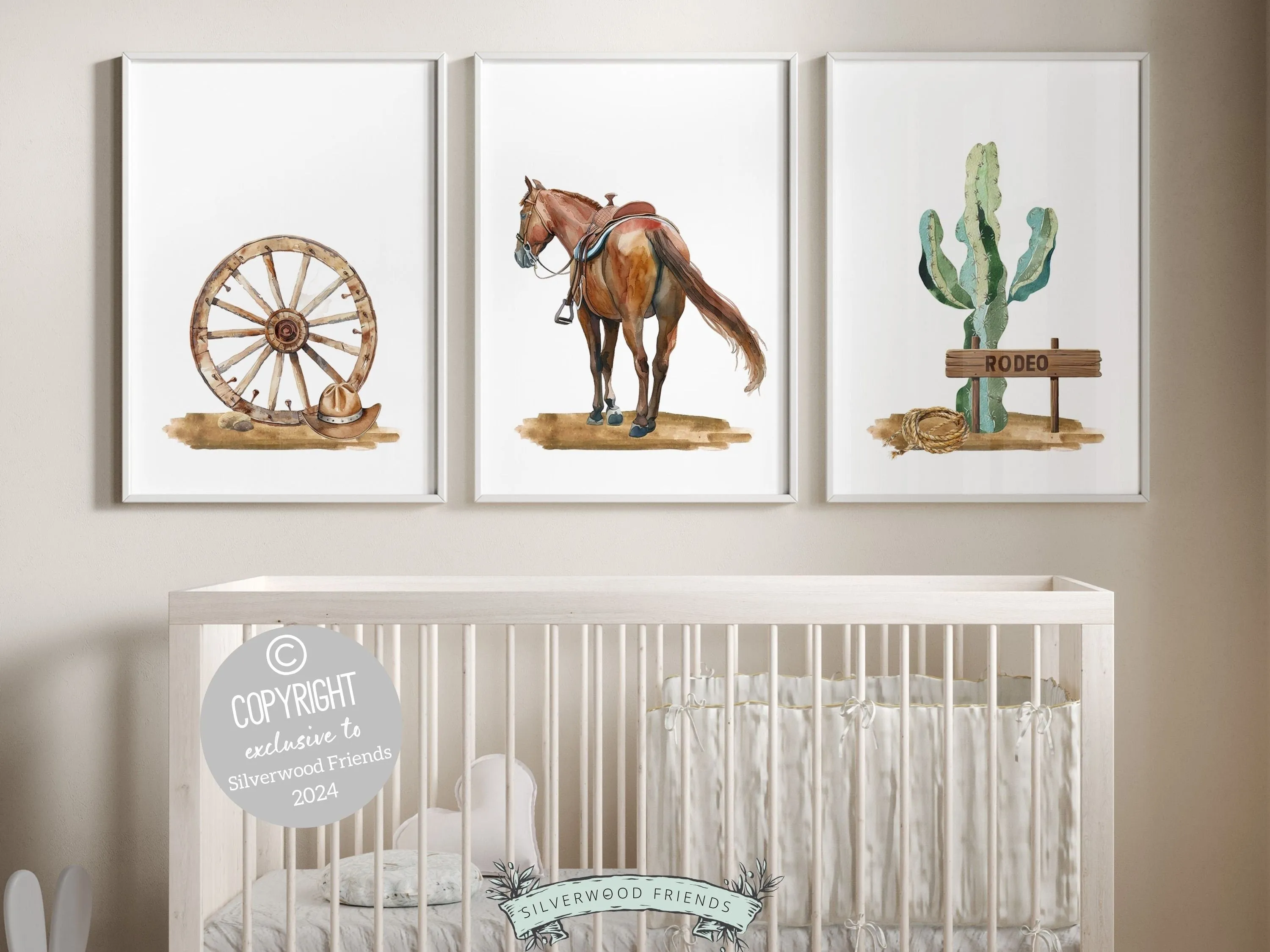 Western Horse Nursery Prints