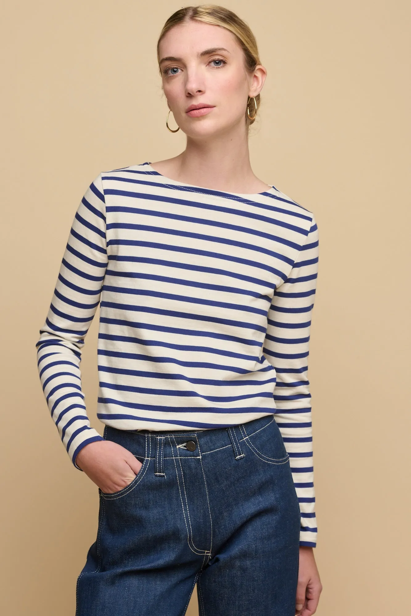 Women's Breton Ecru/Bright Blue