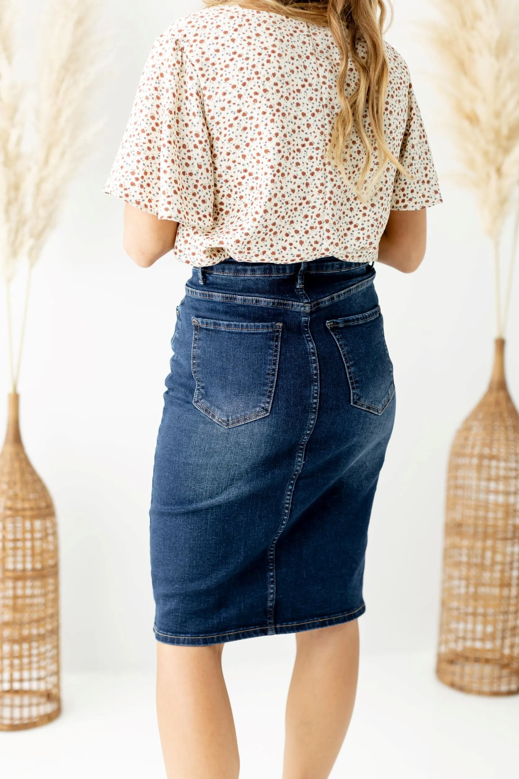 'Wren' Classic Denim Skirt FINAL SALE