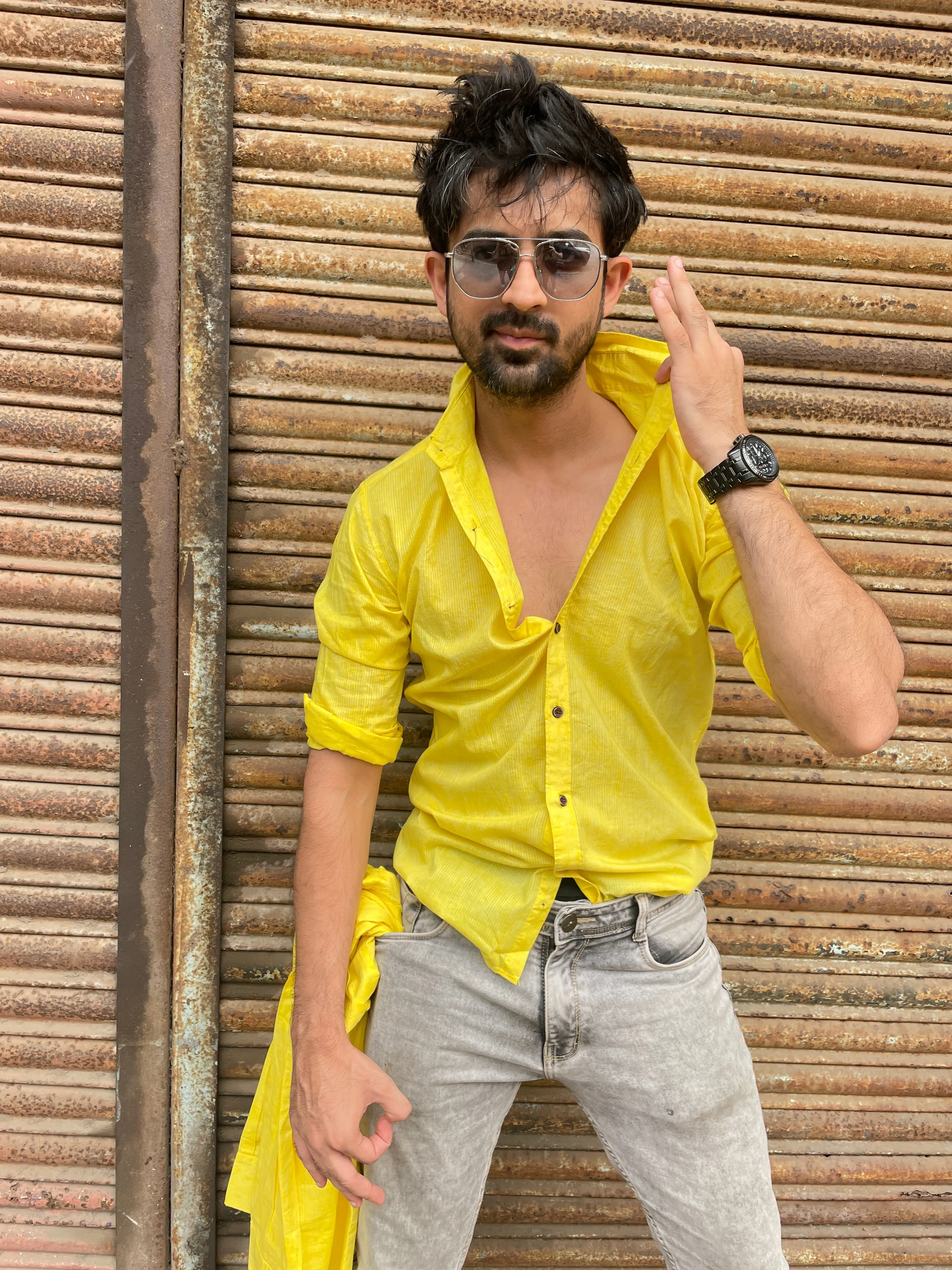 Yellow Washed Shirt